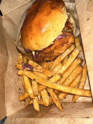 Macaco spicy chicken sandwich