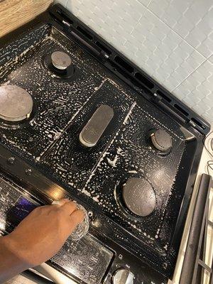 Deep Cleaning Stove Top