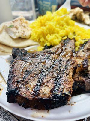 Greek pork chop