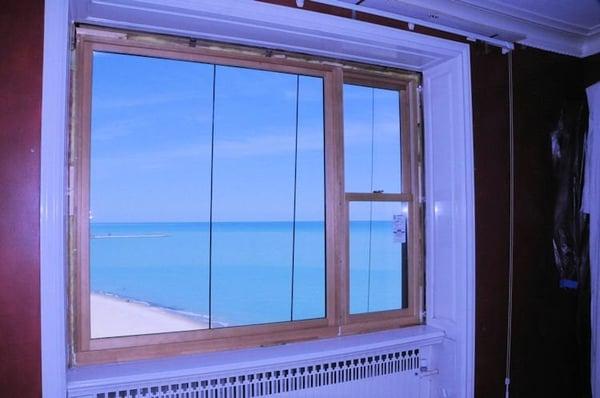 Marvin High Performance wood windows used on Lake Shore Drive