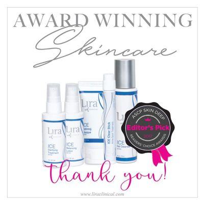 Award winning skincare by Lira Clinical.