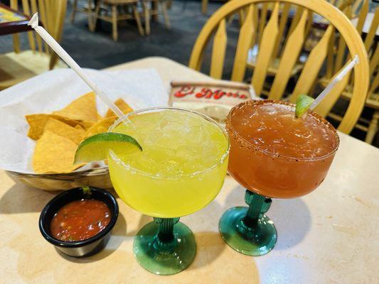 Classic margarita and pink Cadillac Margarita