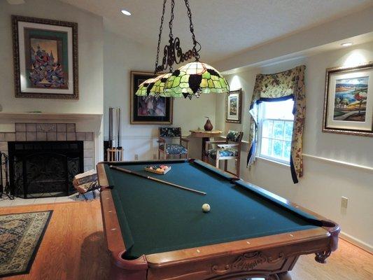 The pool table and lounge