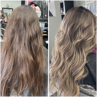 Balayage highlights ( done by Susan)