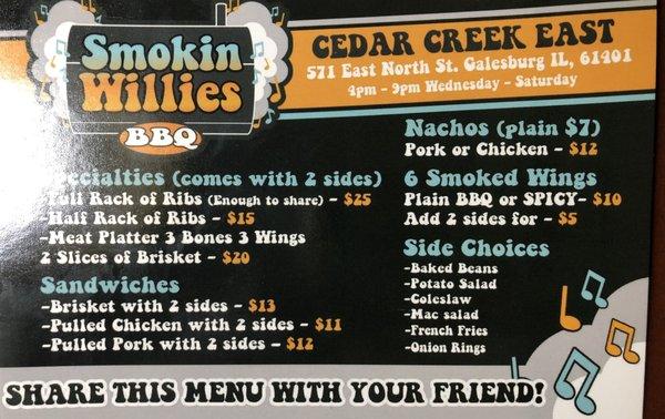 Great smoked BBQ and homemade sides!