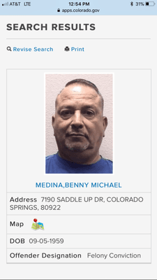 Benny Medina the owner of SkyHi Locksmith is a registered sex offender.