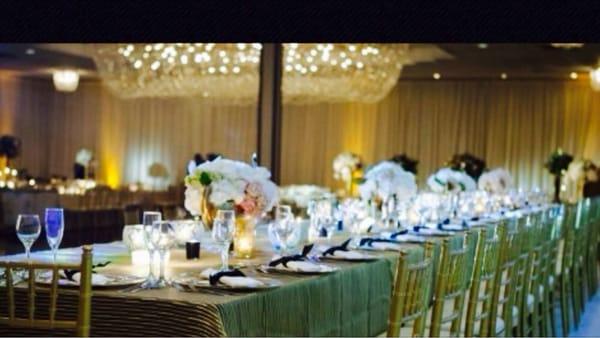 Our head table at the chateau ritz. Look at those chandeliers!