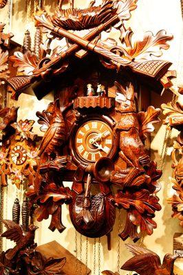 German cuckoo clocks with exquisite hand carvings