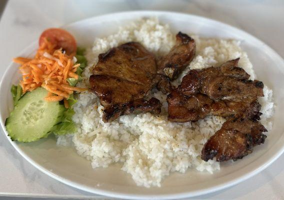 Pork chop over rice