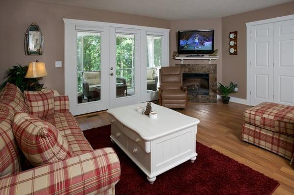 Living room for a four bedroom unit.