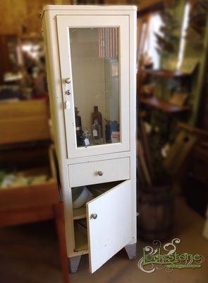 Vintage All Steel and Glass Medicine Cabinet.