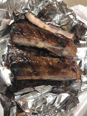 Half rack of hickory ribs.