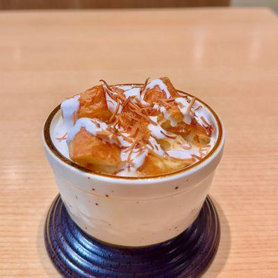 Youtiao Bread Pudding with Toasted Coconut