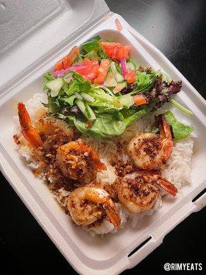 Garlic Shrimp Plate; Follow me @RimyEats on Instagram