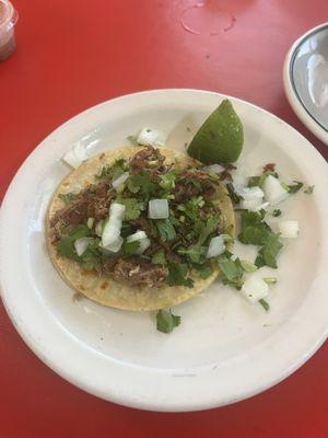 Amazing street brisket taco