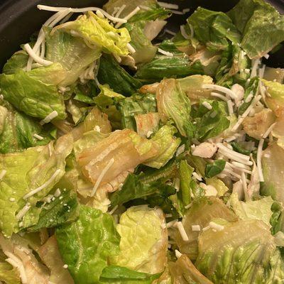 Some of the rotten Caesar salad they sold us.