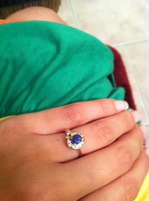 Gorgeous sentimental sapphire. For my 18th birthday!