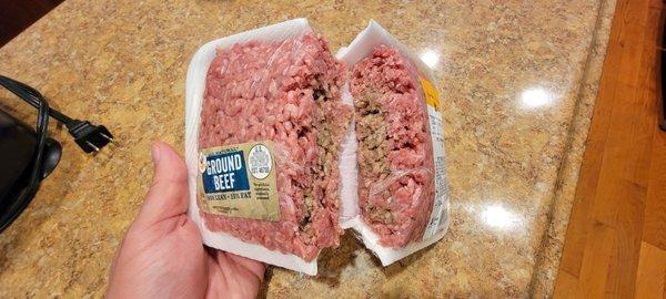 1 of 2 packages of rancid beef purchased at Giant Food Dundalk, MD