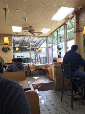 Interior of the restaurant, clean and well kept