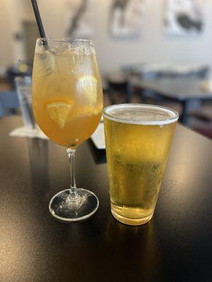 Peroni Beer and White Sangria