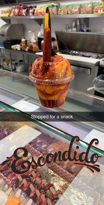 We got the mango/chamoy scoop. Very tasty. Customer service was on point too