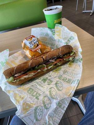 Trying the new Cali fresh steak sub. Standard only has avocado and onion. Chose wheat instead of white.