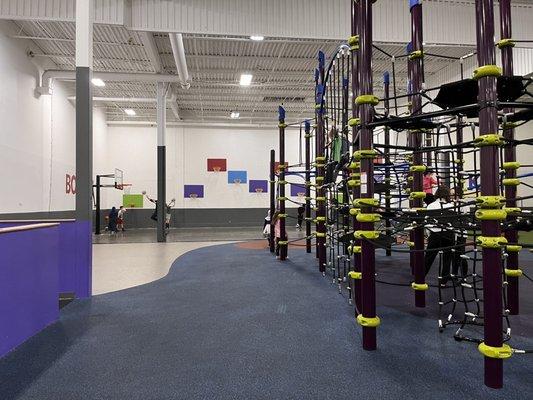 Basketball court & climbing playground