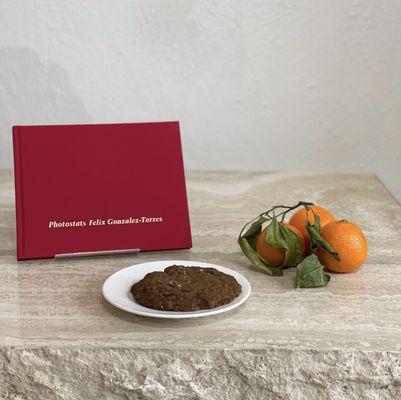 Chocolate chunk rye cookie by Baker/Potter and art book for sale