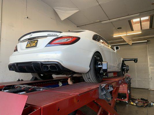 My CLS63 getting an alignment