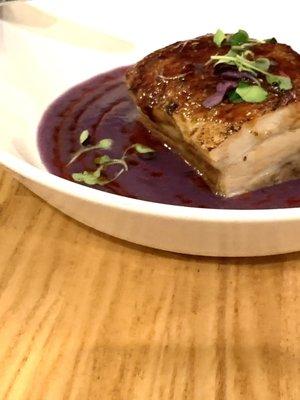 His Meat: (Pork Belly On Red Cabbage Emulsion)- [He Liked The Seasonings But Felt The Pork Shoulda Had More Color)