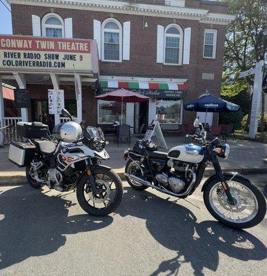 Epic espresso stop during a moto ride on "the Kank" and throughout the magnificent Whites