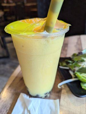 Mango smoothie with Boba