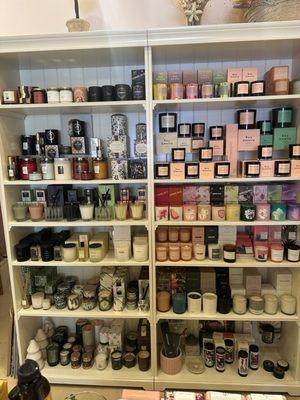 All sorts of shapes, sizes, designs and scents.