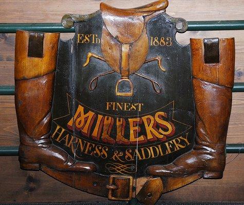 The famed Miller's sign, now hanging in pride of place above our staircase!