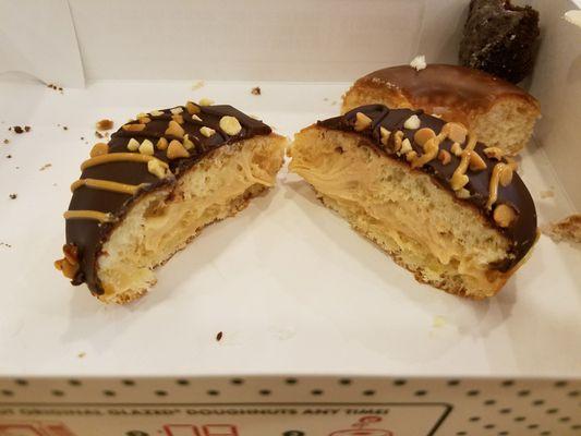 Perfect reeses peanut butter donut