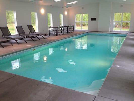 Local indoor pool project by Waterfront Spa & Pool Inc.