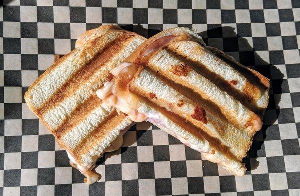 The Hawaiian Panini - Canadian Bacon, Pineapple, Mozzarella Cheese, Marinara Sauce