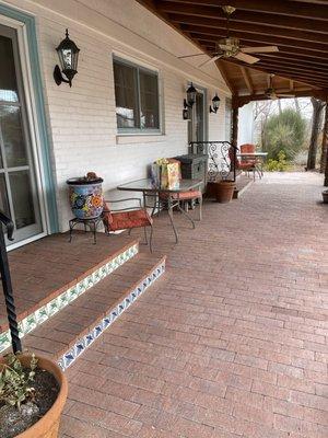 Patio in front of Mesa Verde room at Casa Blanca Inn.