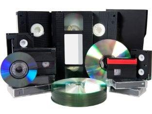 All tape and media conversions to CD and DVD