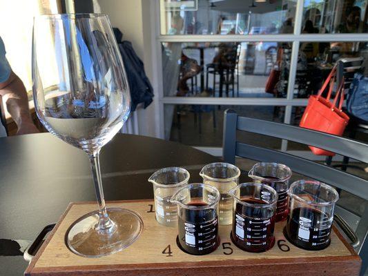 Wine flights done right. You choose form more than 15 options.