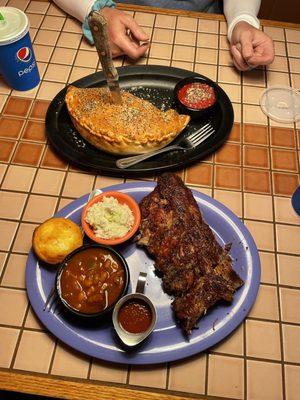 Calzone and Ribs