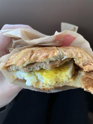 Sausage Egg and Cheese Croissant