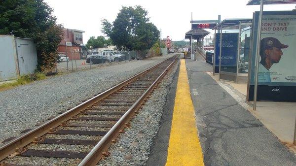 Inbound platform at Waltham Station