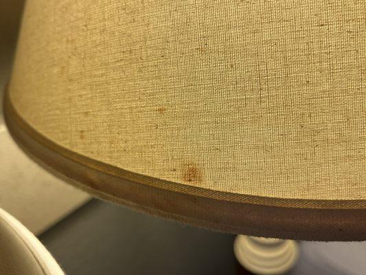 Blood stain on lamp