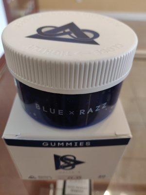 Delta8 gummies Blue Razz flavor