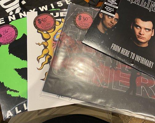 Excellent scores (ignore the Alkaline Trio which was purchased for a friend elsewhere)