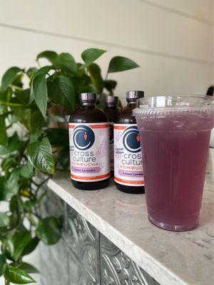 Cross Culture Lemon Lavender kombucha