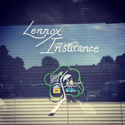 Our new logo in the front window of the office!!