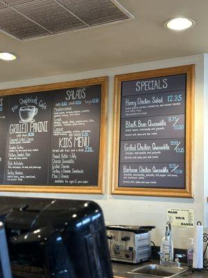 Cafe menu