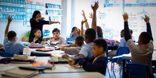 Great Oaks Charter School Students Participating in Class Discussion